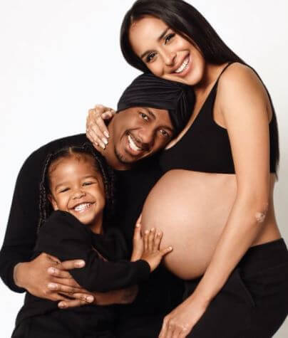 Golden Sagon Cannon with his parents Nick Cannon and Brittany Bell.